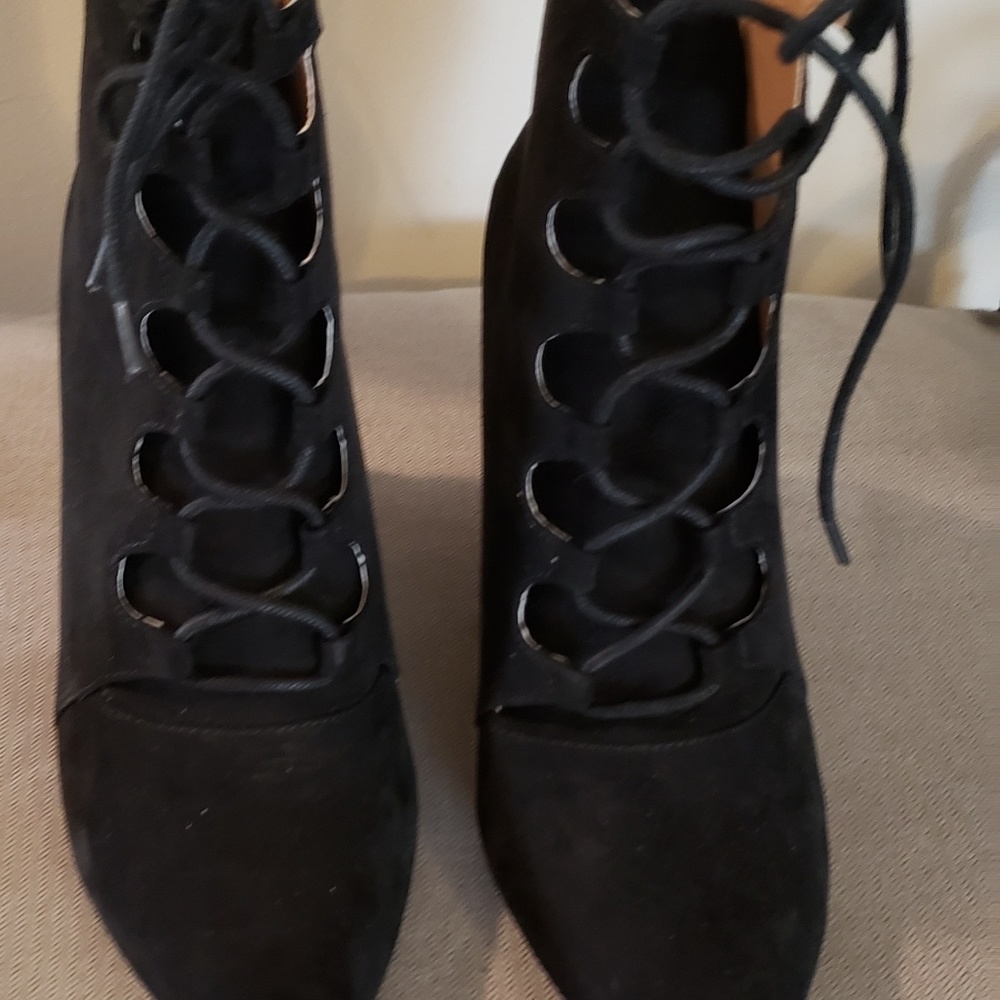 Plume  by Farylrobin wedge booties